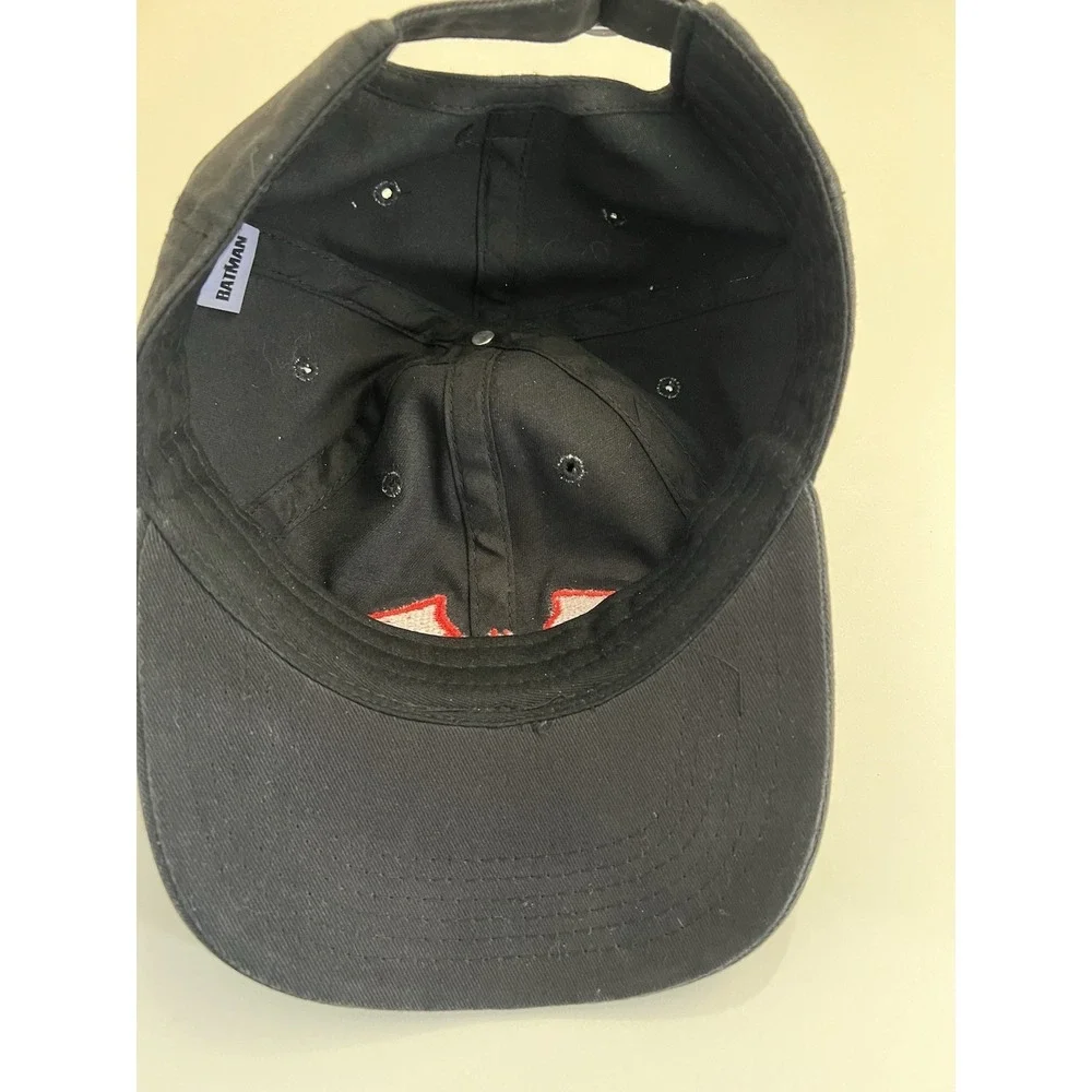 The Batman (2022) Men's Promotional Red Black Baseball Strapback Hat Cap Adjust